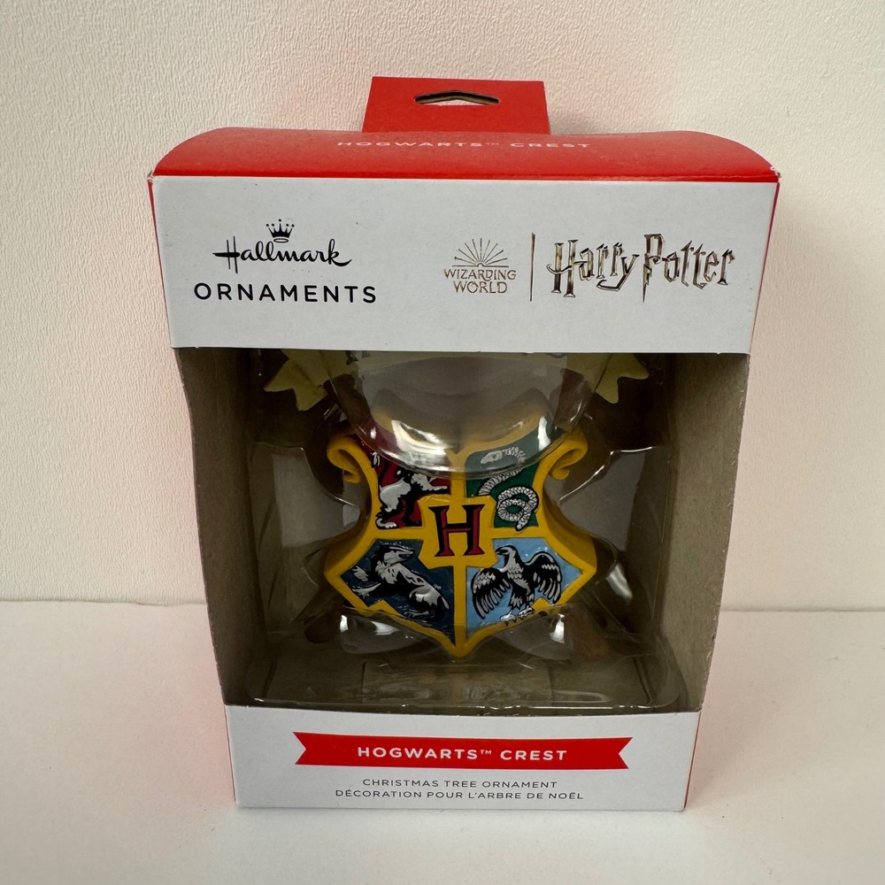Hallmark Hogwarts Crest Ornament Yellow Harry Potter Holiday Decor